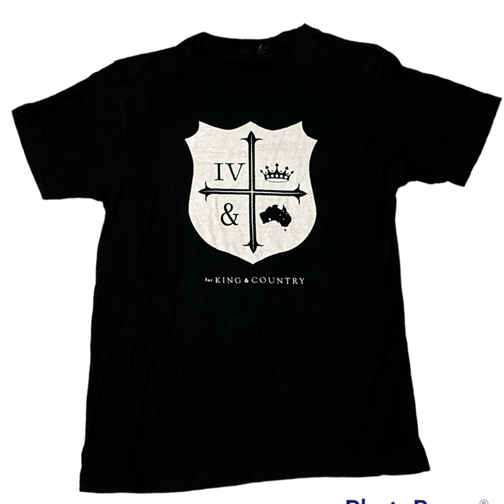 For King and Country Band Christian T Shirt Black and White Logo Tee Size Med
